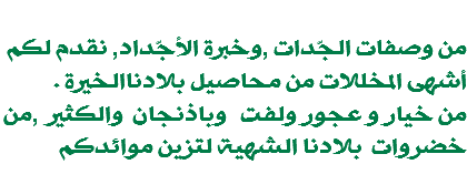  من وصفات الجّدات ,وخبرة الأجّداد, نقدم لكم . أشهى المخللات من محاصيل بلادناالخيرة من خيار و عجور ولفت وباذنجان والكثير ,من خضروات بلادنا الشهية لتزين موائدكم 